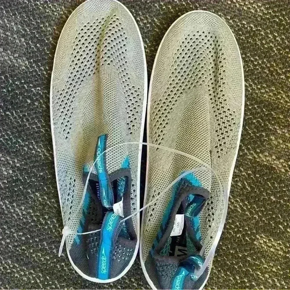 Speedo Men's Surf Walker Water Shoe Size 9-10 Grey Slip On Beach Boating Swim
